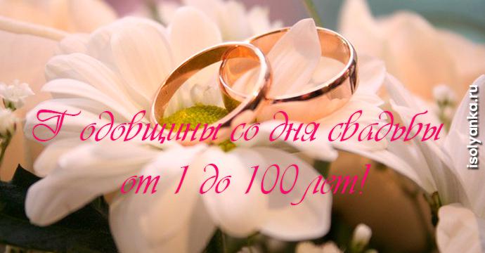Годовщины со дня свадьбы от 1 до 100 лет! | 1