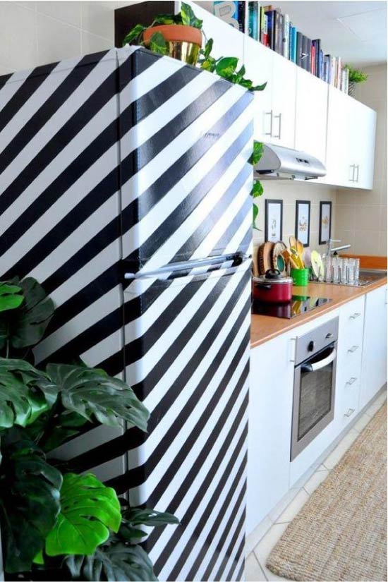 Новый дизайн старого холодильника: 7 способов создать стильный интерьер | 21