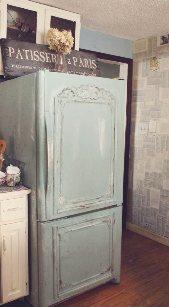 Новый дизайн старого холодильника: 7 способов создать стильный интерьер | 26