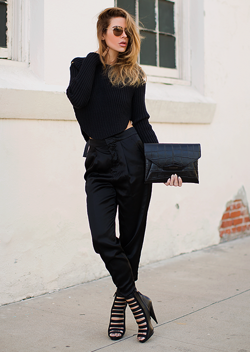 8 стильных образов с черными брюками: модные тенденции весны 2018 | 32