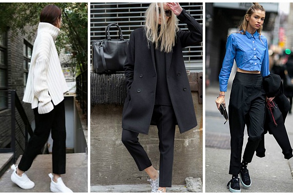 8 стильных образов с черными брюками: модные тенденции весны 2018 | 36