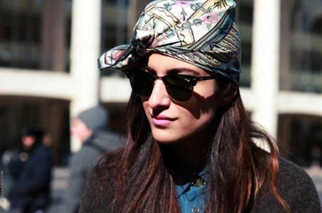 Как красиво и оригинально повязать шарф или палантин на голову | 21