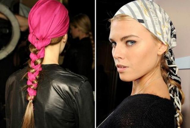 Как красиво и оригинально повязать шарф или палантин на голову | 22