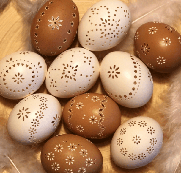 Как раскрасить яйца на Пасху, 40 идей | 34
