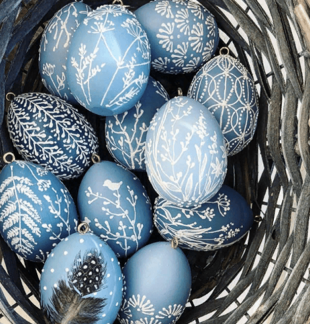 Как раскрасить яйца на Пасху, 40 идей | 6